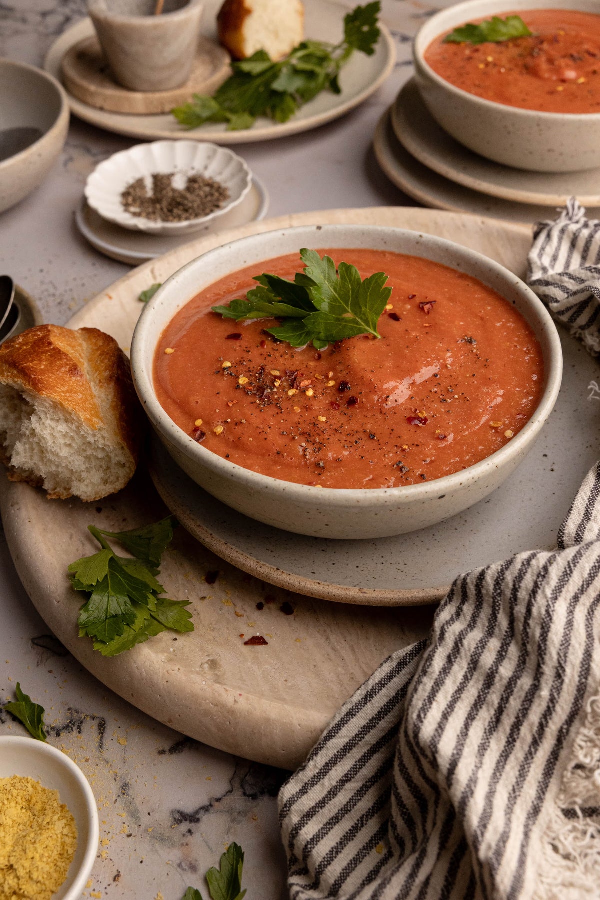 Creamy Cannellini Bean & Tomato Soup