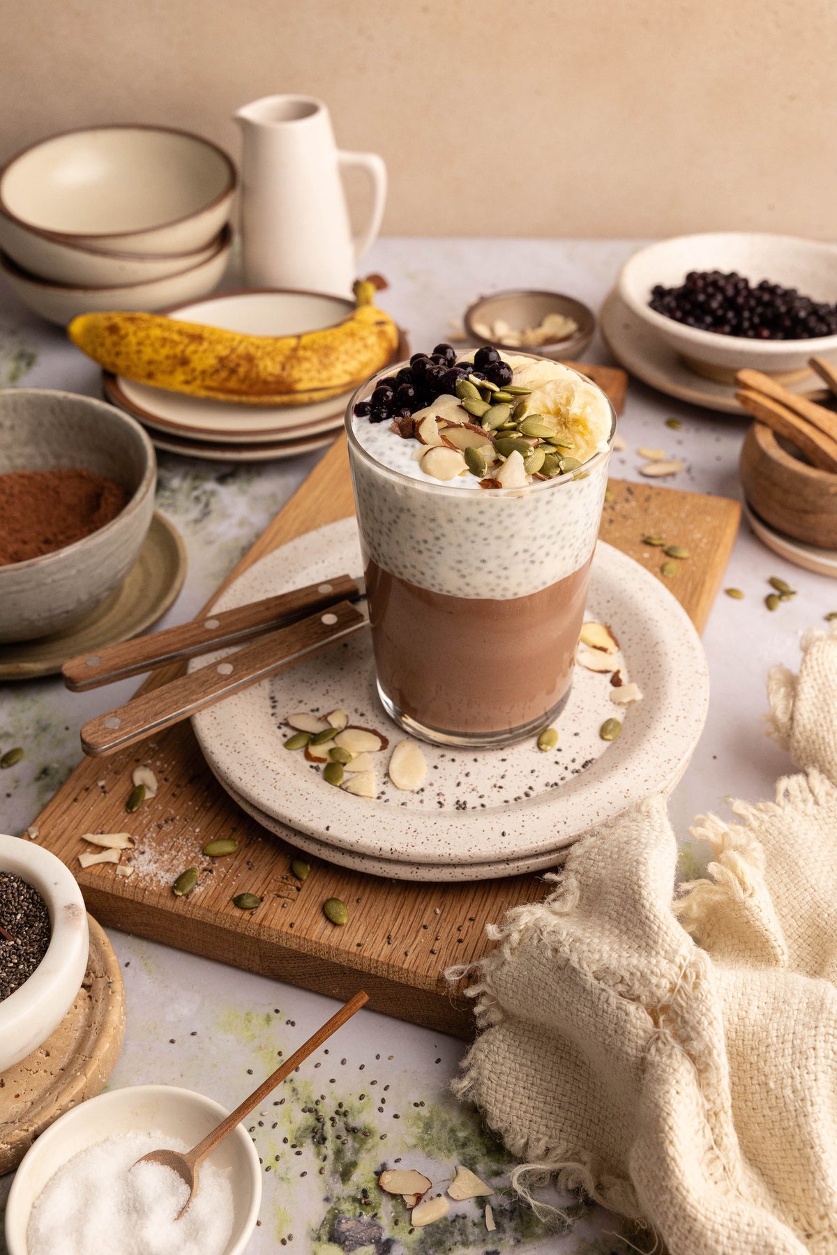 Healthy Chocolate Avocado Chia Pudding