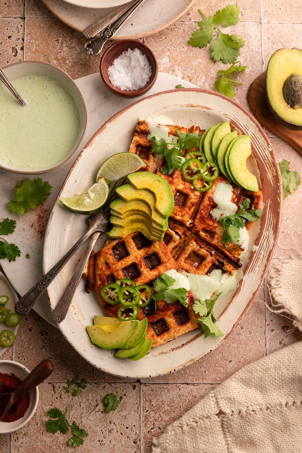 High protein Tofu Waffles