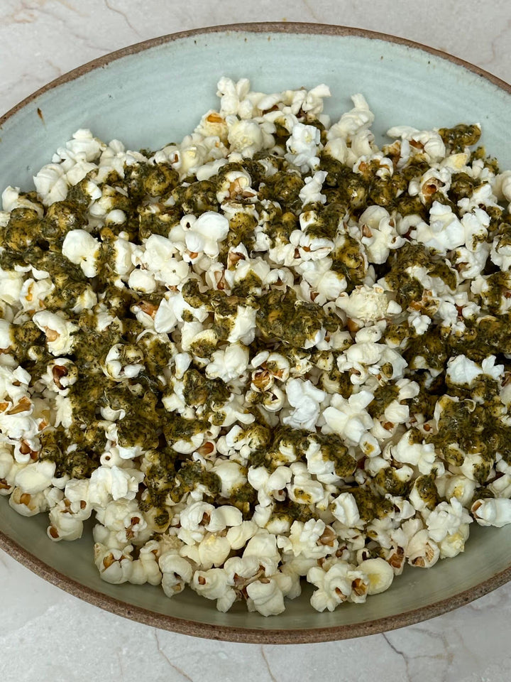 Cheesy Dill Jalapeño Popcorn