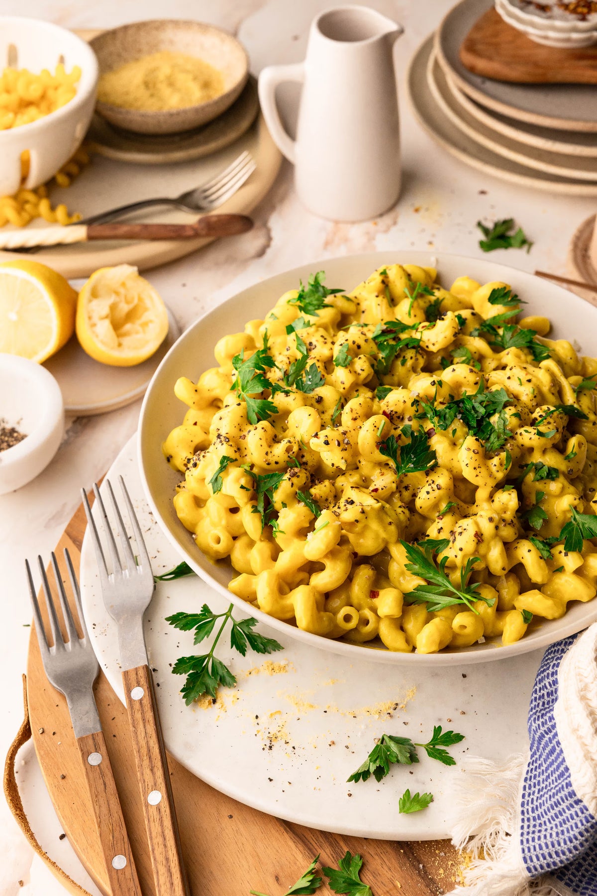 Miso Cauliflower Mac and Cheese