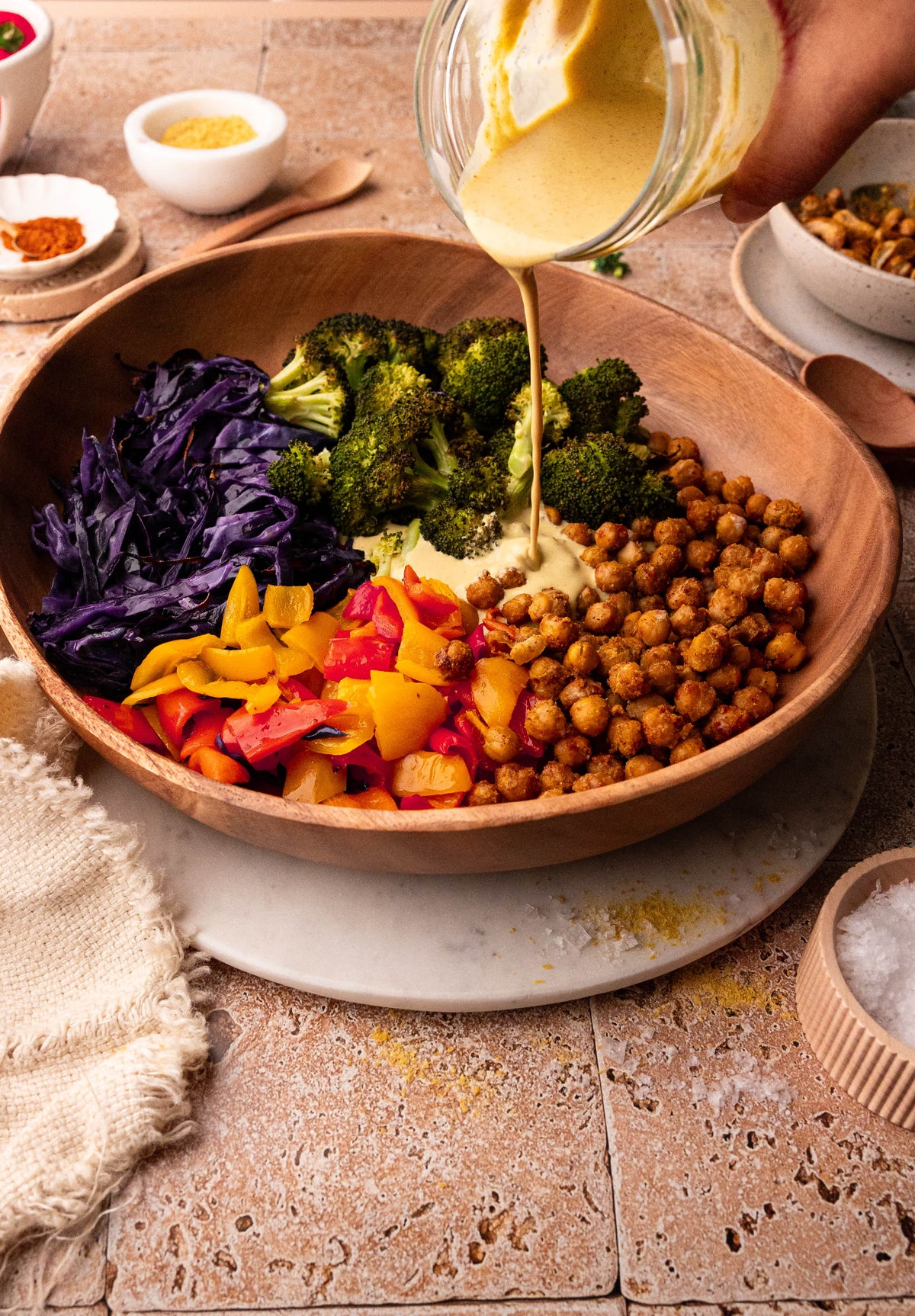 Macrobiotic Rainbow Veggie Bowl