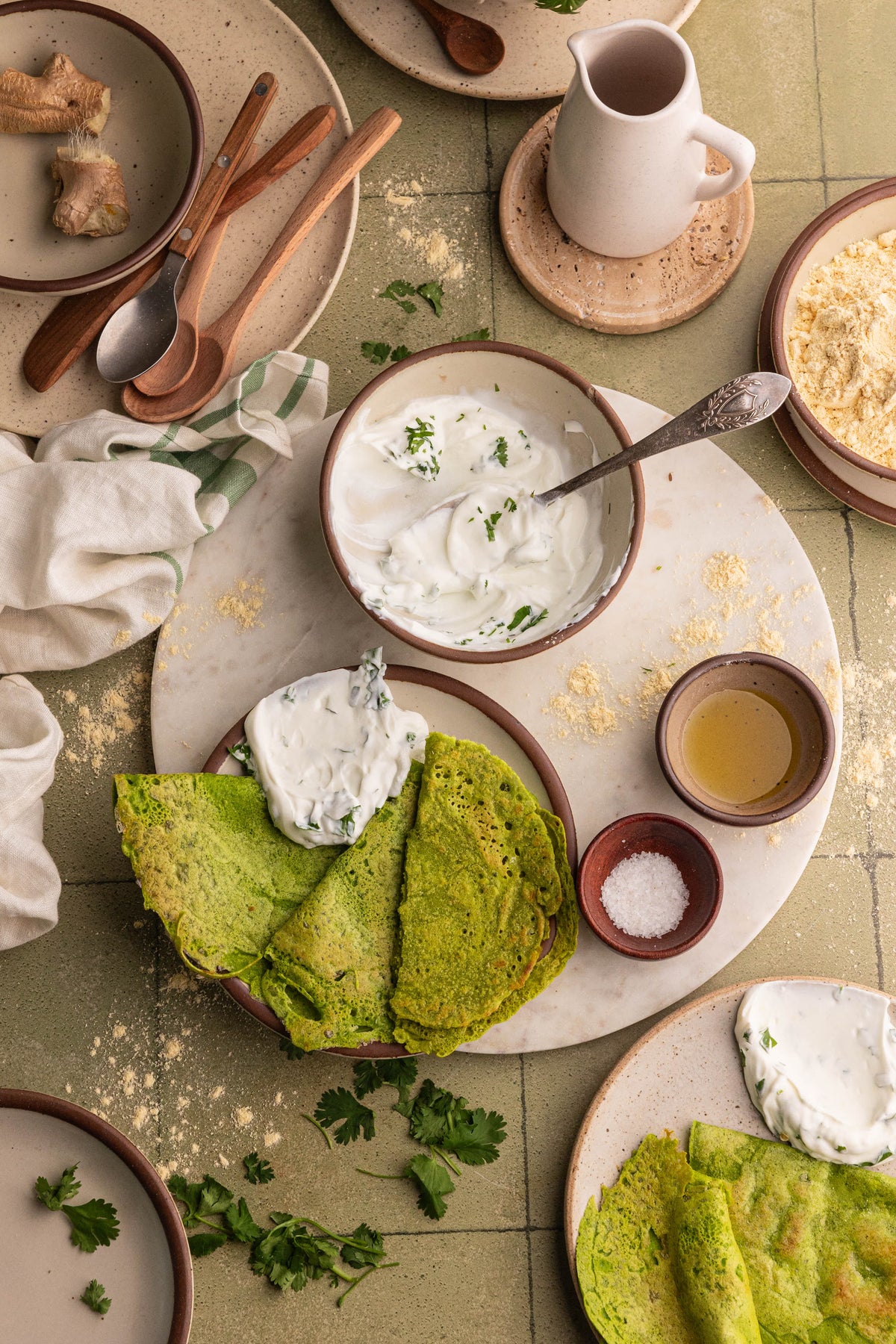 Gluten-Free Chickpea Crepes with Herbs and Spices