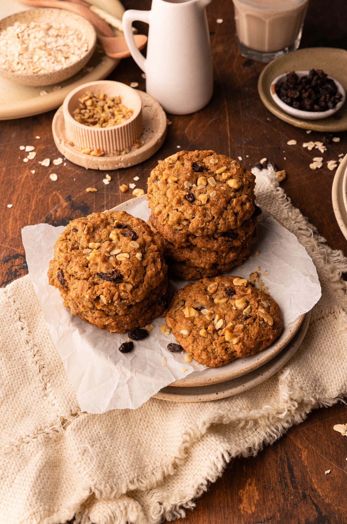 Chunky Oatmeal Raisin Cookies