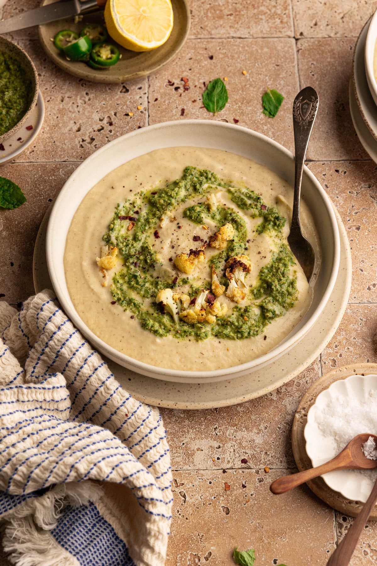 Creamy Roasted Cauliflower Soup