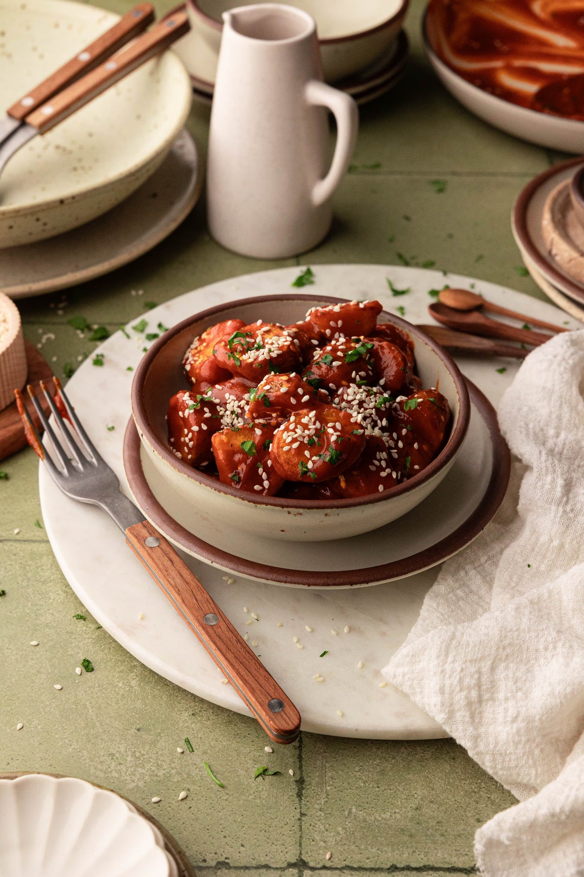 Crispy Sweet and Sour Sriracha Potatoes