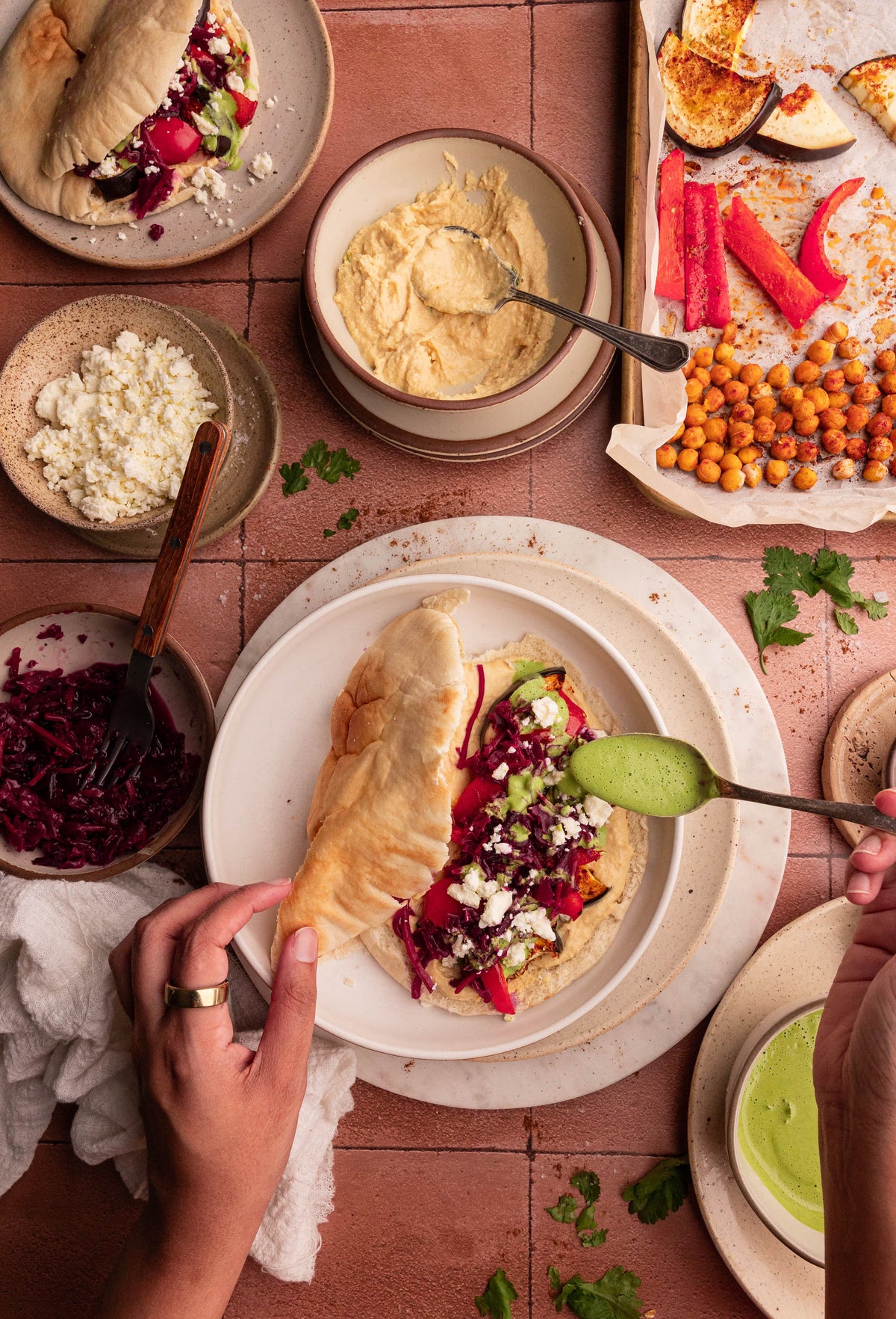Roasted Veggie Stuffed Pita