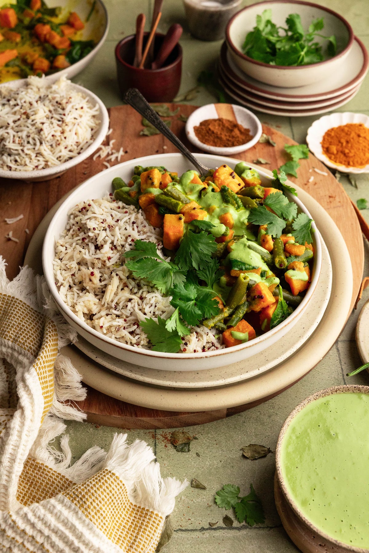 Roasted Sweet Potato & Green Bean Curry