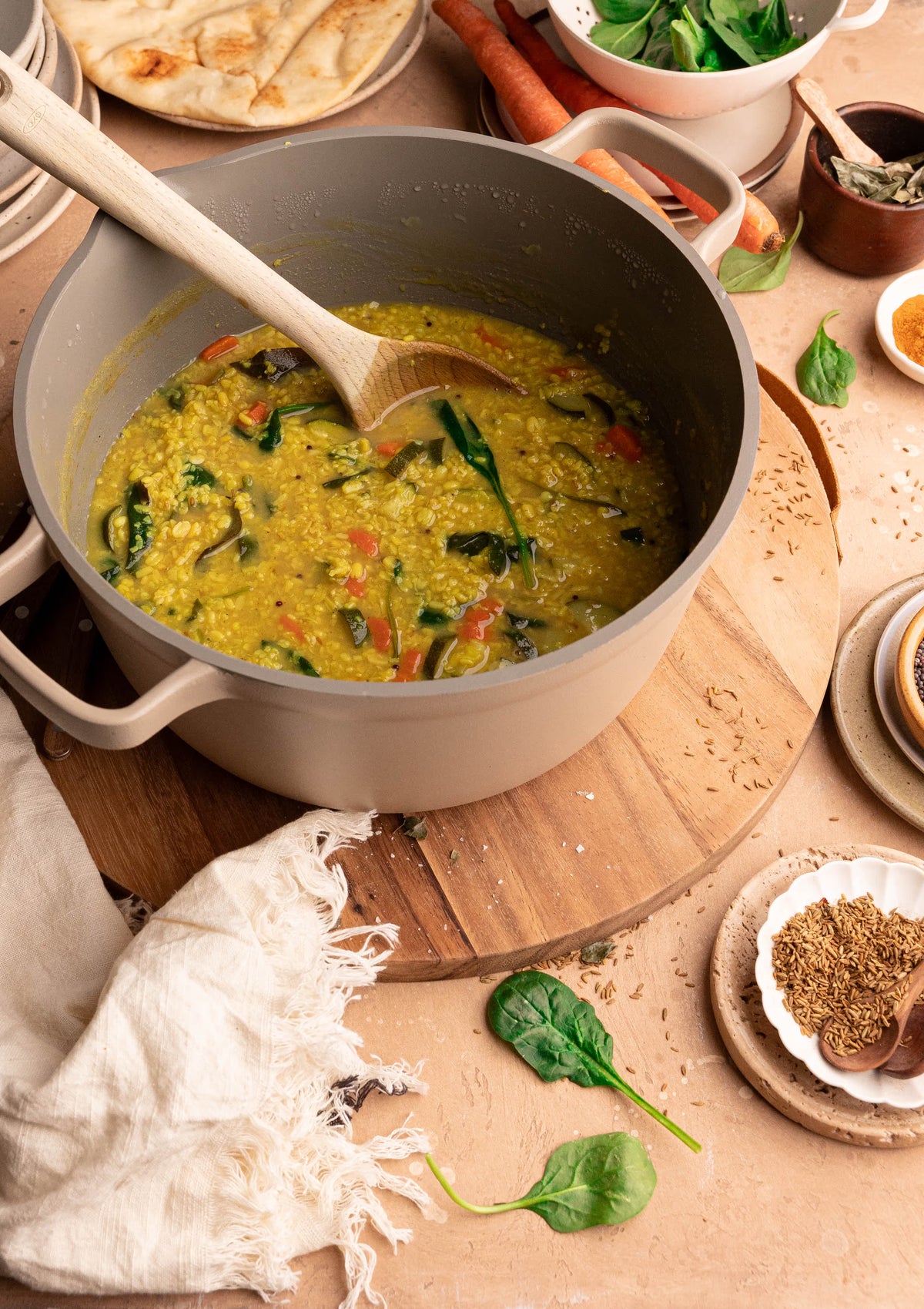 Split Chickpea & Mung Dal with Spinach