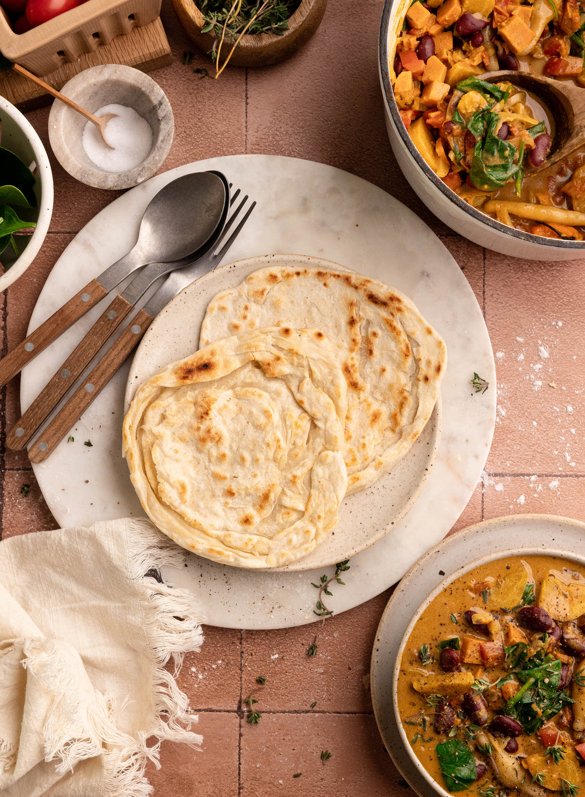 Homemade Flaky Roti
