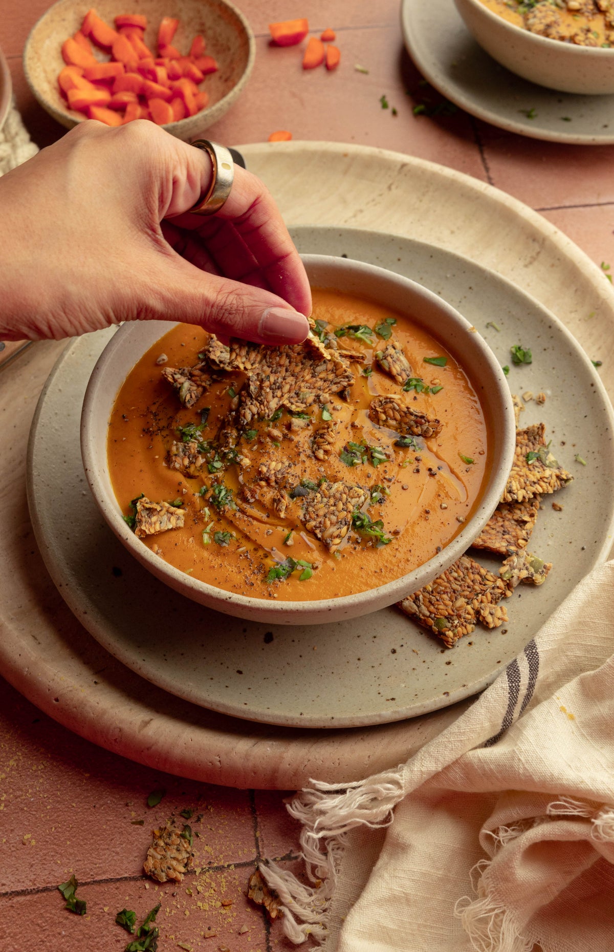 Spicy Sweet Potato & Carrot Soup
