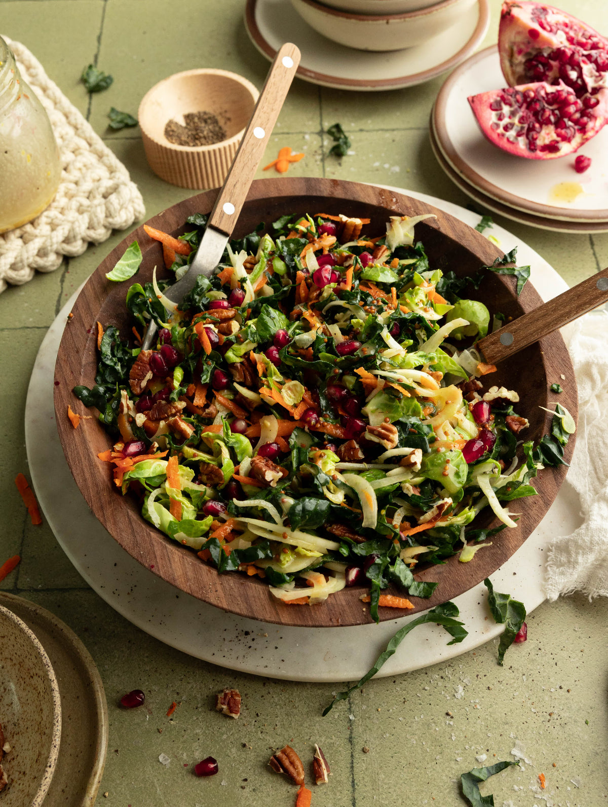 Crunchy Winter Slaw with a citrus maple vinegarette