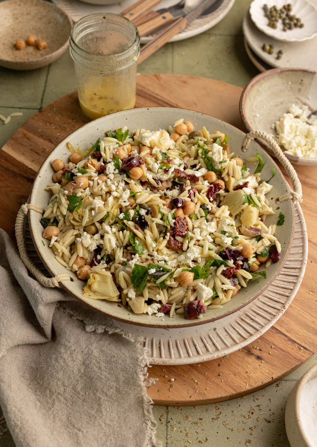 Lemon Orzo Chickpea Salad