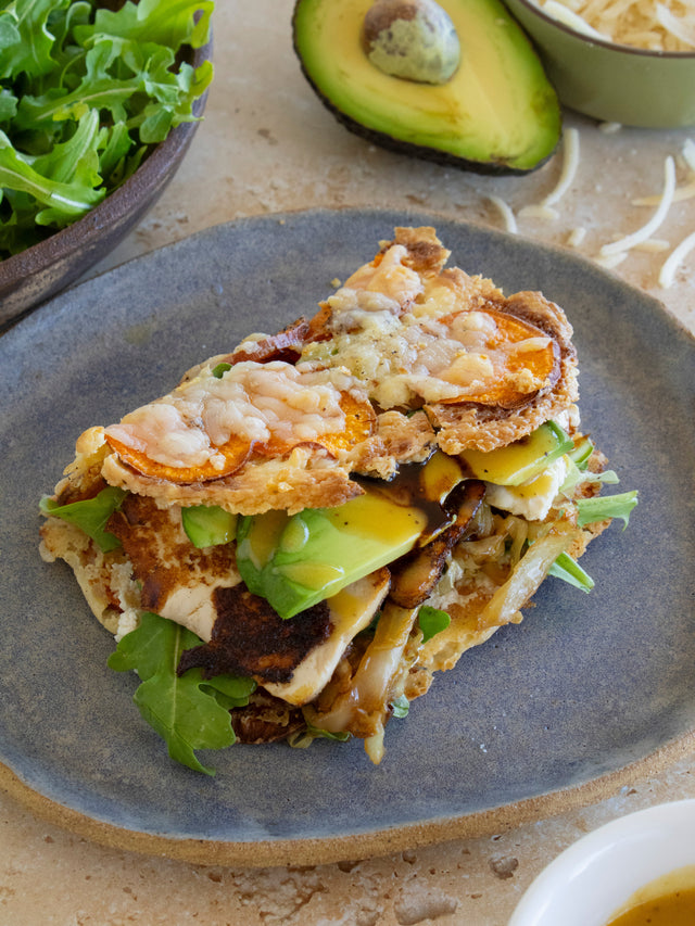 Maple-Chilli Squash Flatbread with Whipped Tofu Ricotta