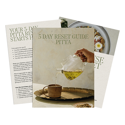 5 Day Pitta Reset Guide