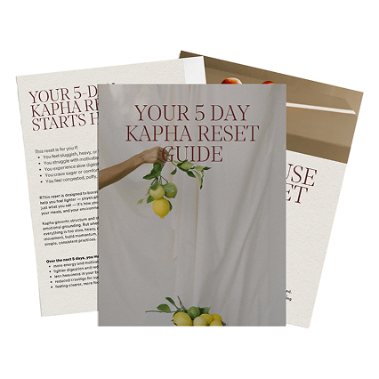 5 Day Kapha Reset Guide