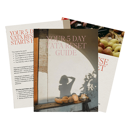 5 Day Vata Reset Guide